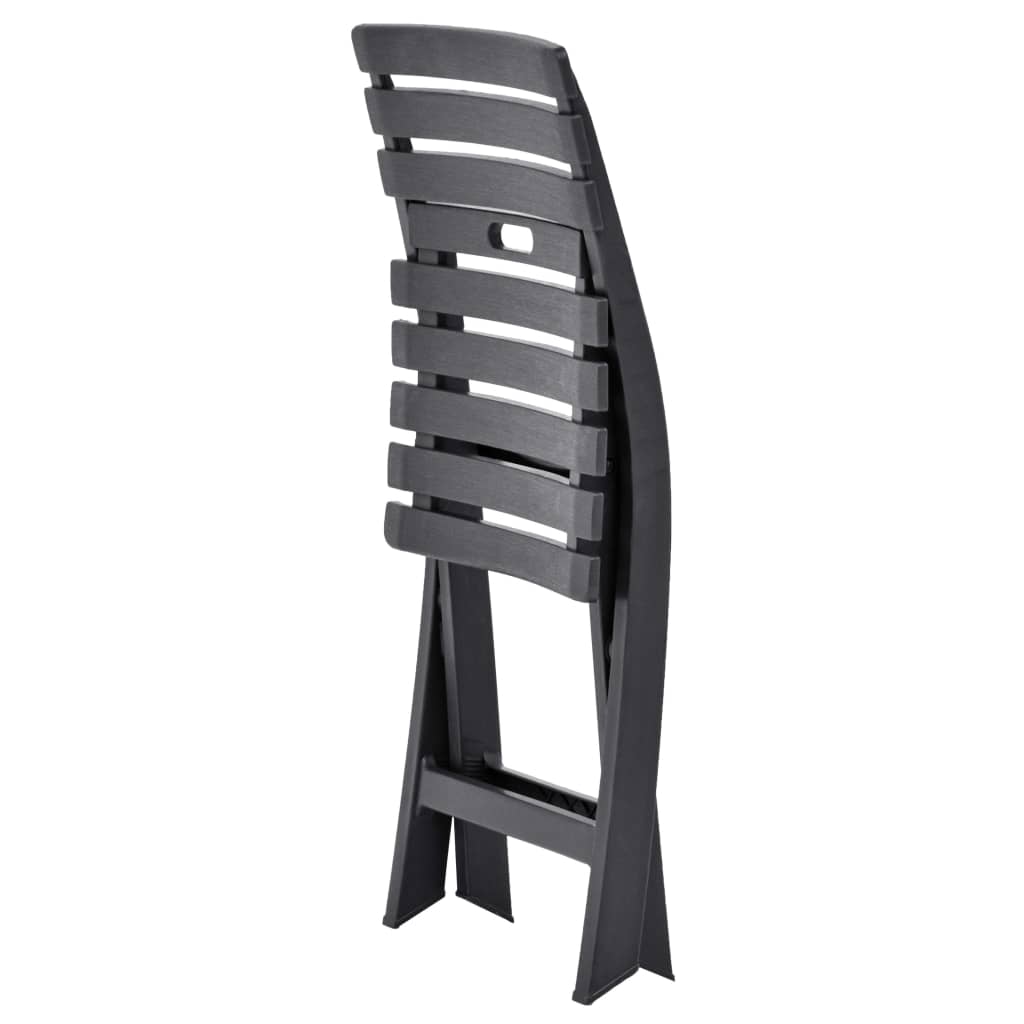 Folding Garden Chairs 2 Pcs Plastic
