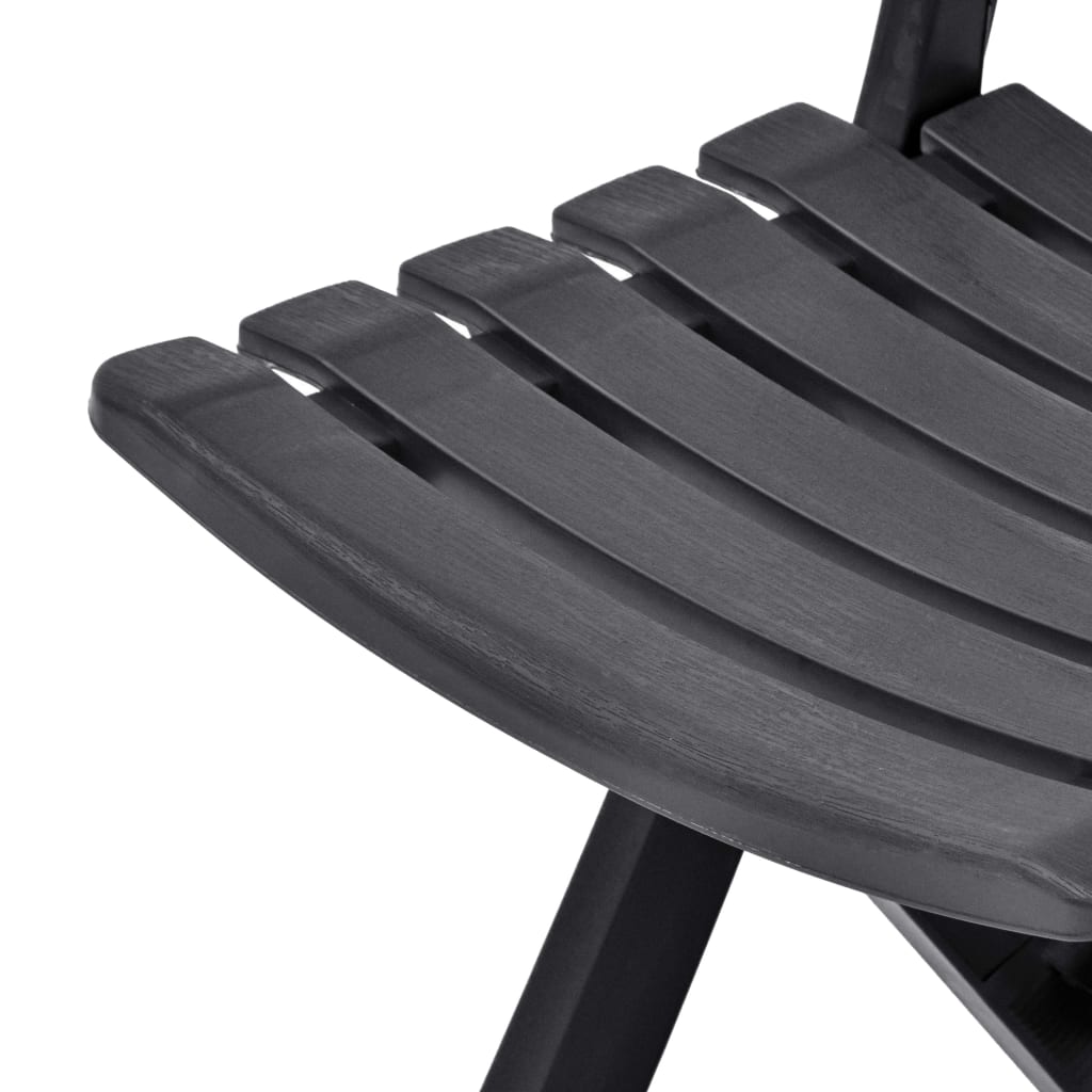 Folding Garden Chairs 2 Pcs Plastic