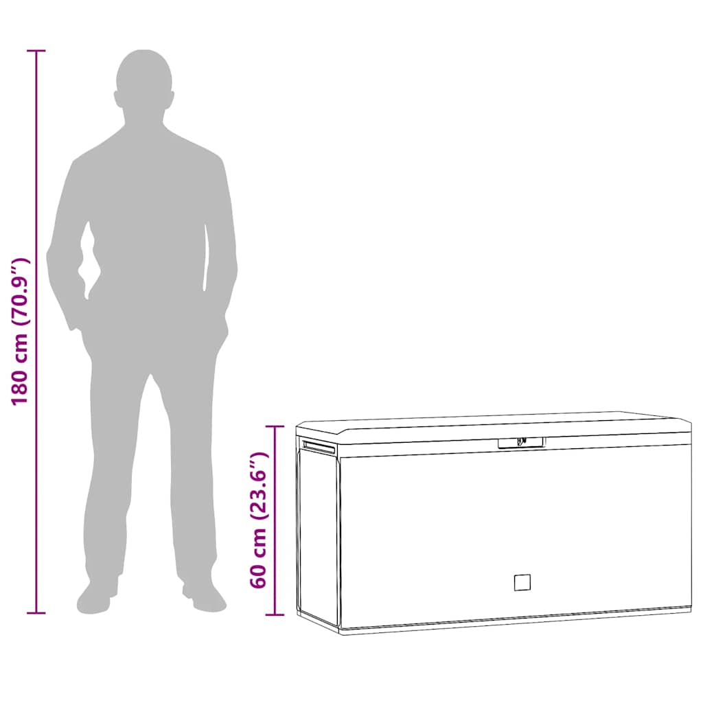 Garden Storage Box 114X47X60 Cm