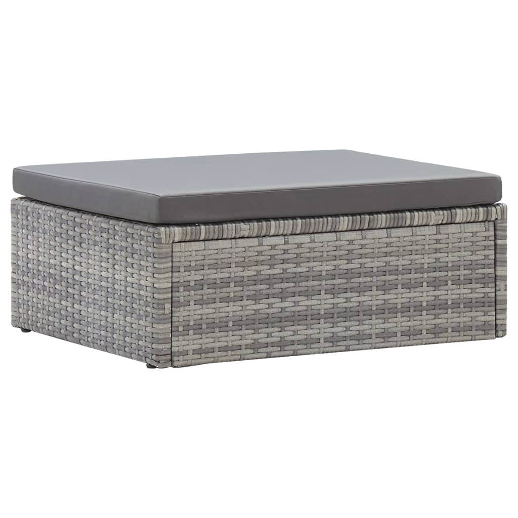 Garden Lounge Bed With Roof Mixed Poly Rattan
