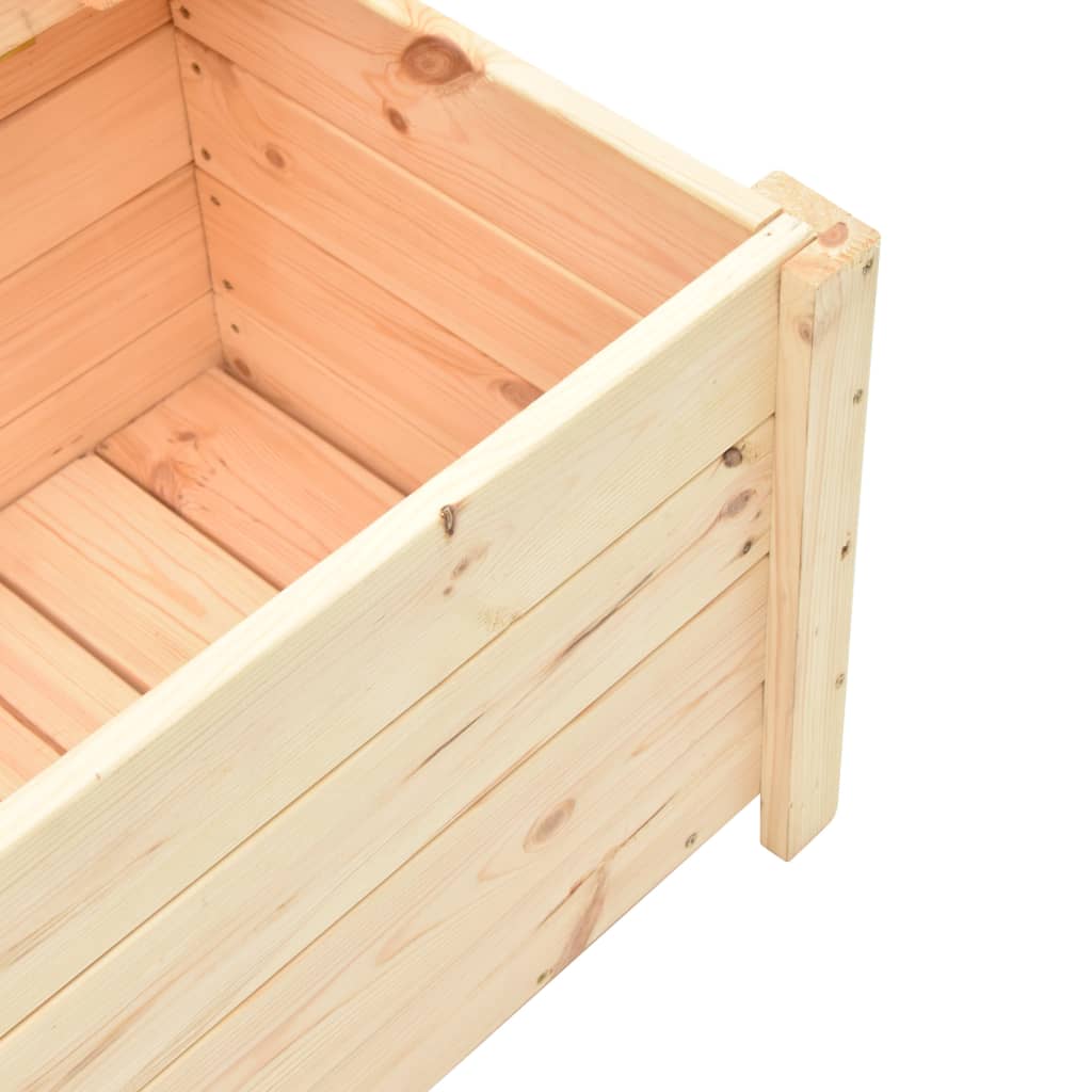 Storage Bench 120 Cm Solid Pine Wood