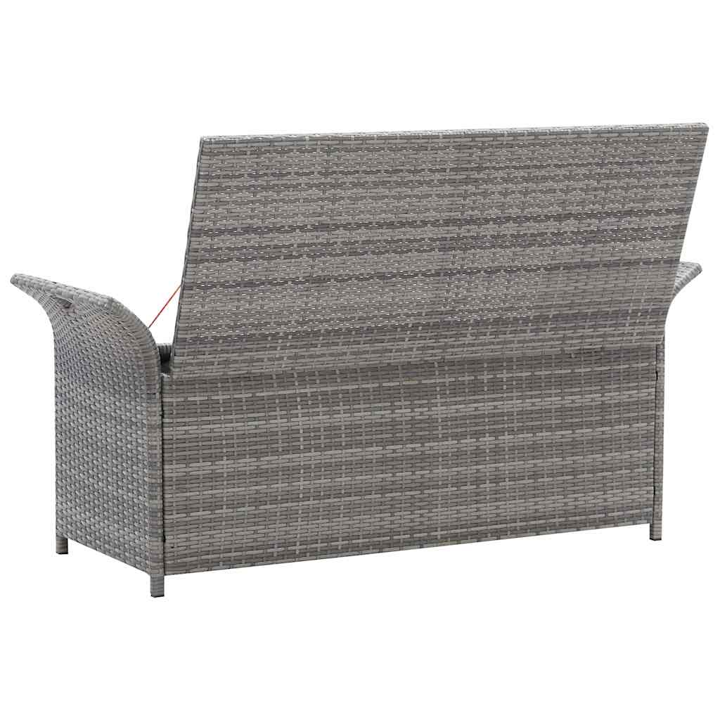 Storage Bench With Cushion 138 Cm Poly Rattan
