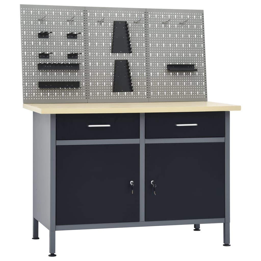 Workbench With Three Wall Panels