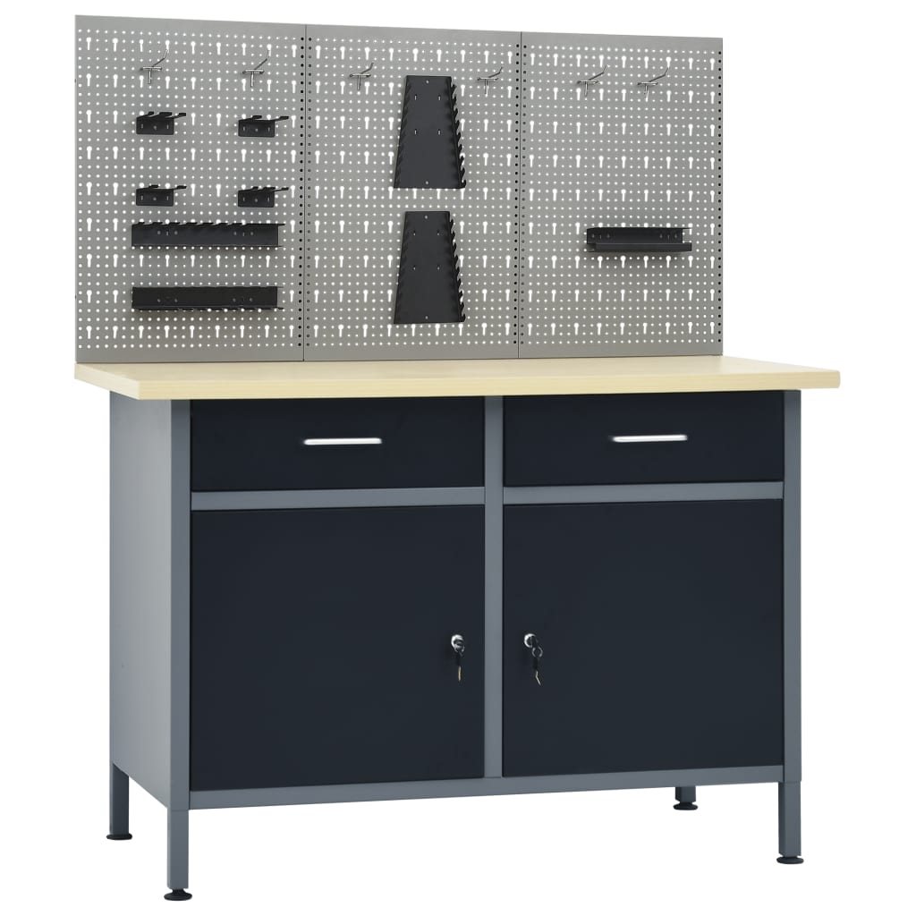Workbench With Three Wall Panels