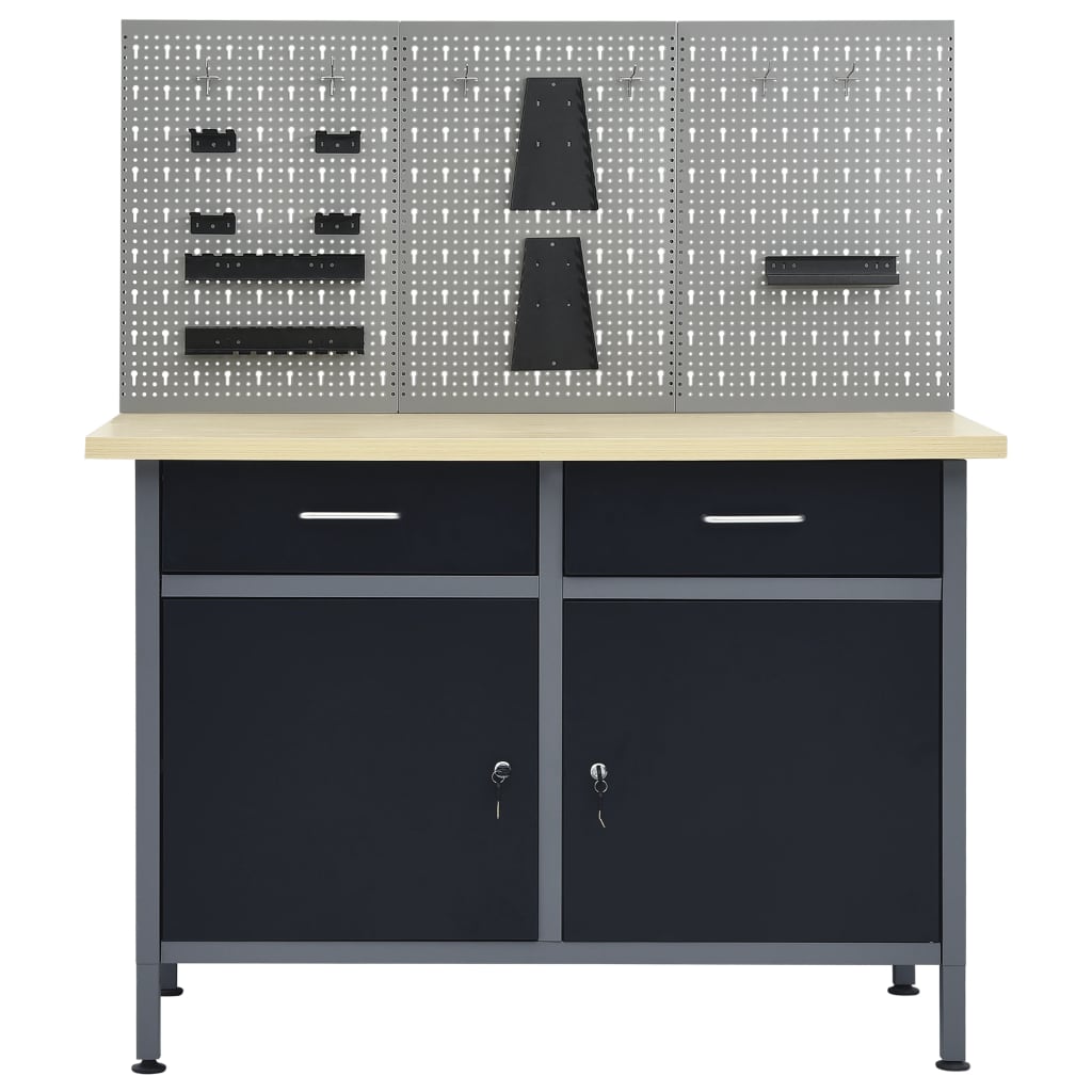 Workbench With Three Wall Panels
