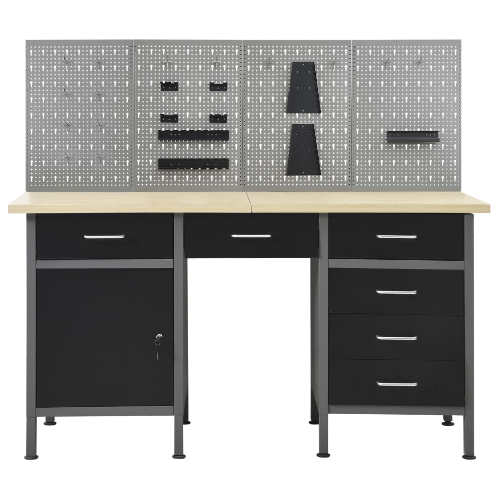 Workbench With Four Wall Panels