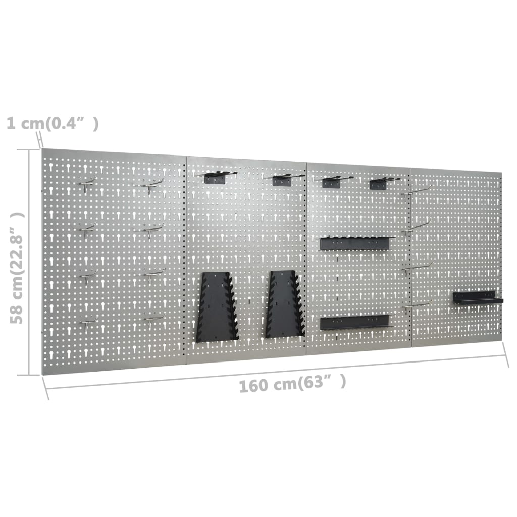 Workbench With Four Wall Panels And Two Cabinets