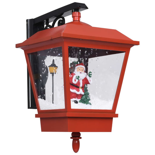 Christmas Wall Lamp With Led Lights And Santa Red 40X27X45 Cm