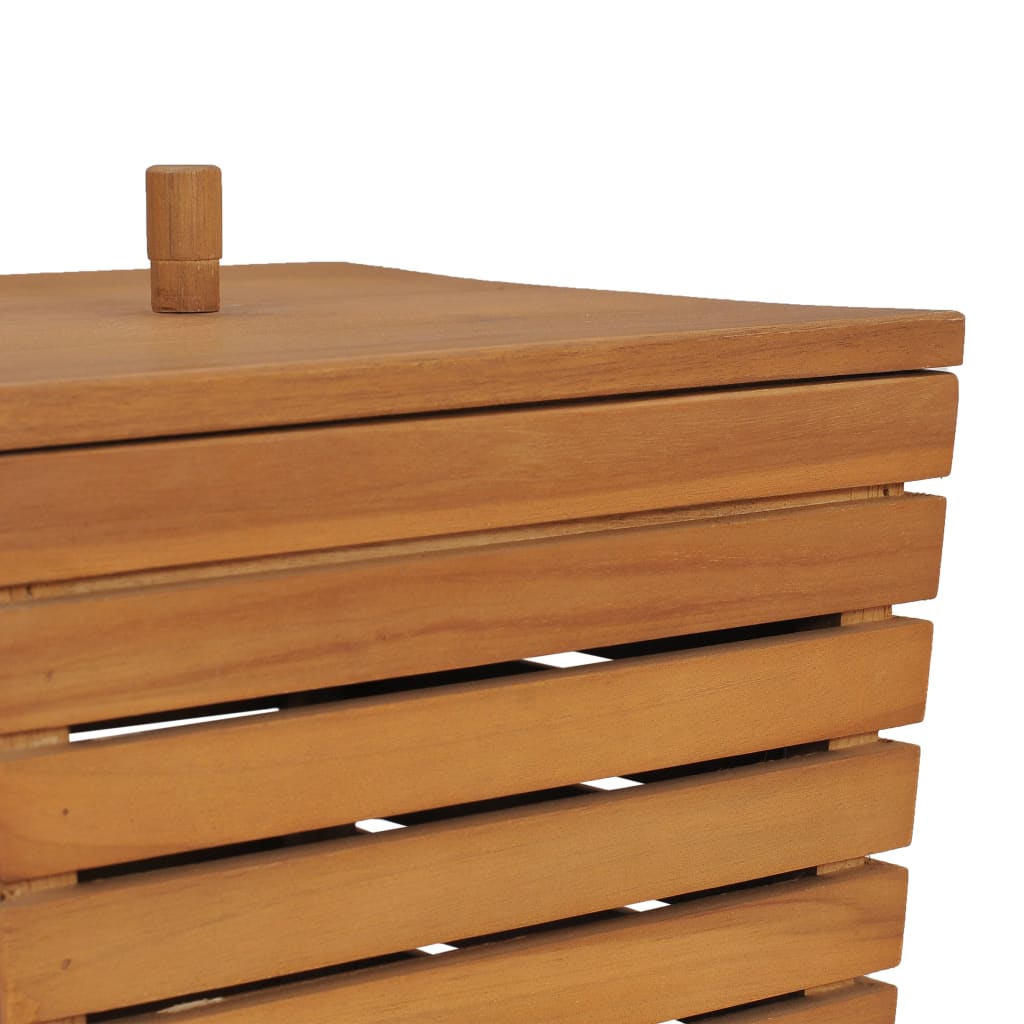 Laundry Basket 30X30X45 Cm Solid Teak Wood