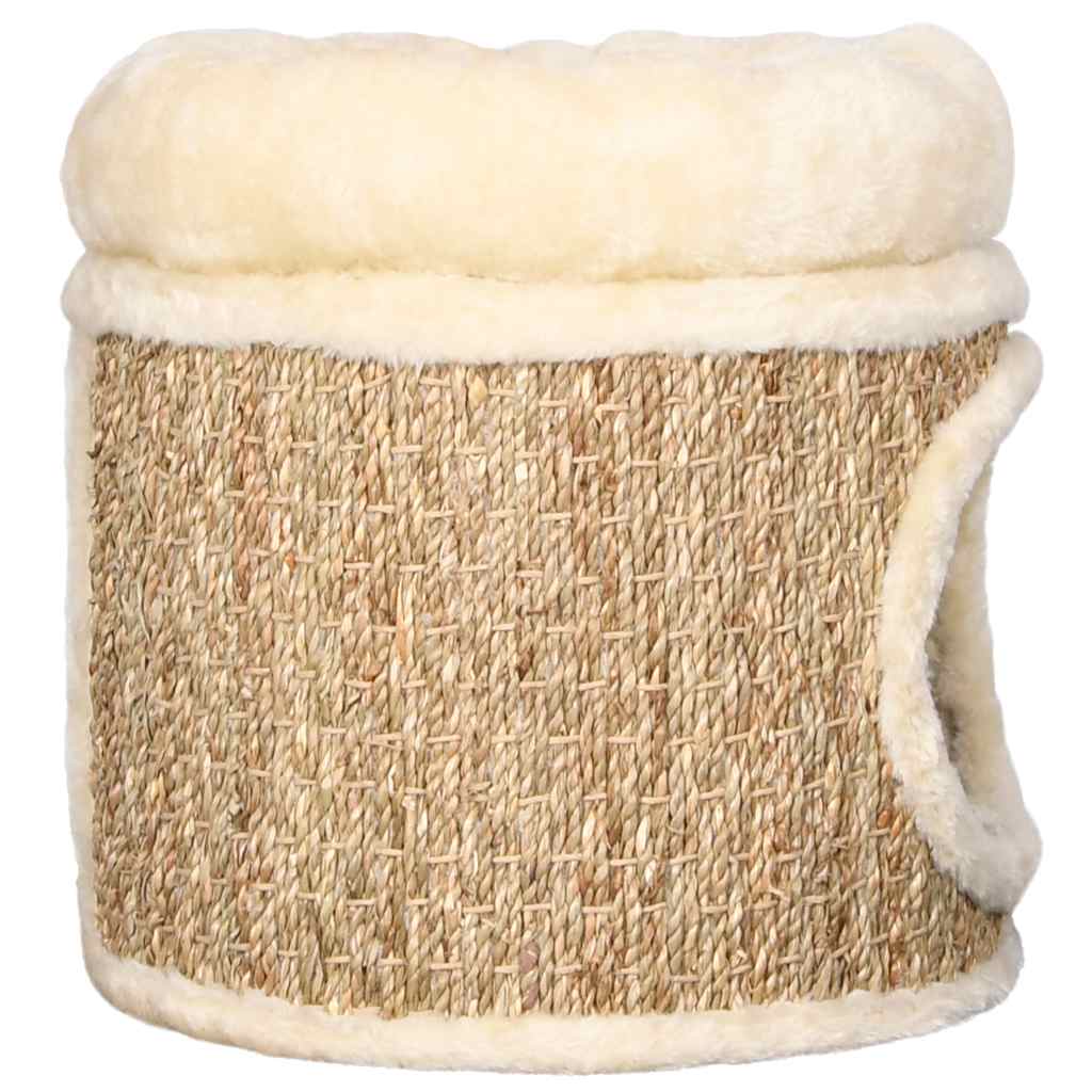 Cat House With Luxury Cushion 33 Cm Seagrass