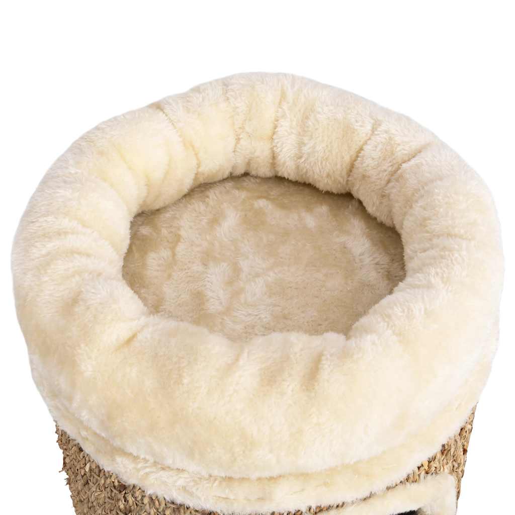 Cat House With Luxury Cushion 33 Cm Seagrass