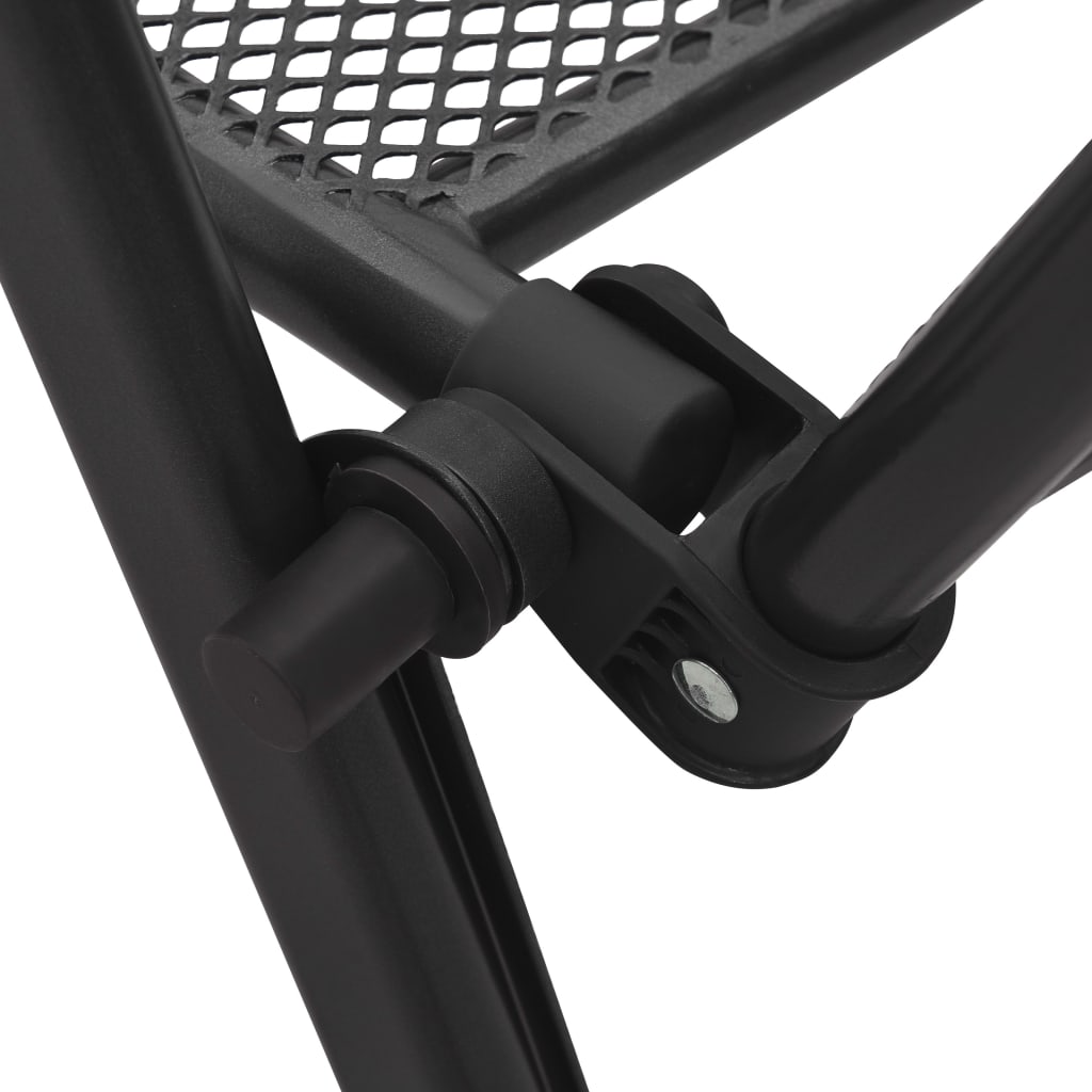 Folding Mesh Chairs 4 Pcs Steel