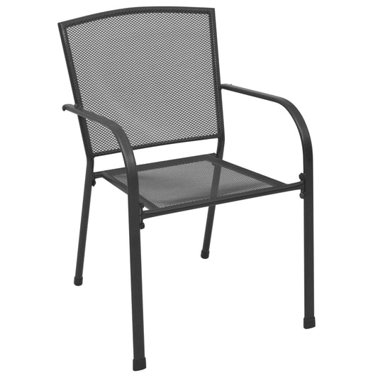 Outdoor Chairs 4 Pcs Mesh Design Steel