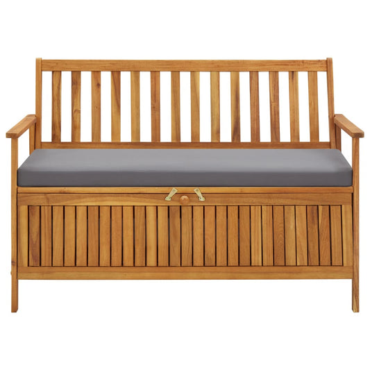Garden Storage Bench 120 Cm Solid Acacia Wood