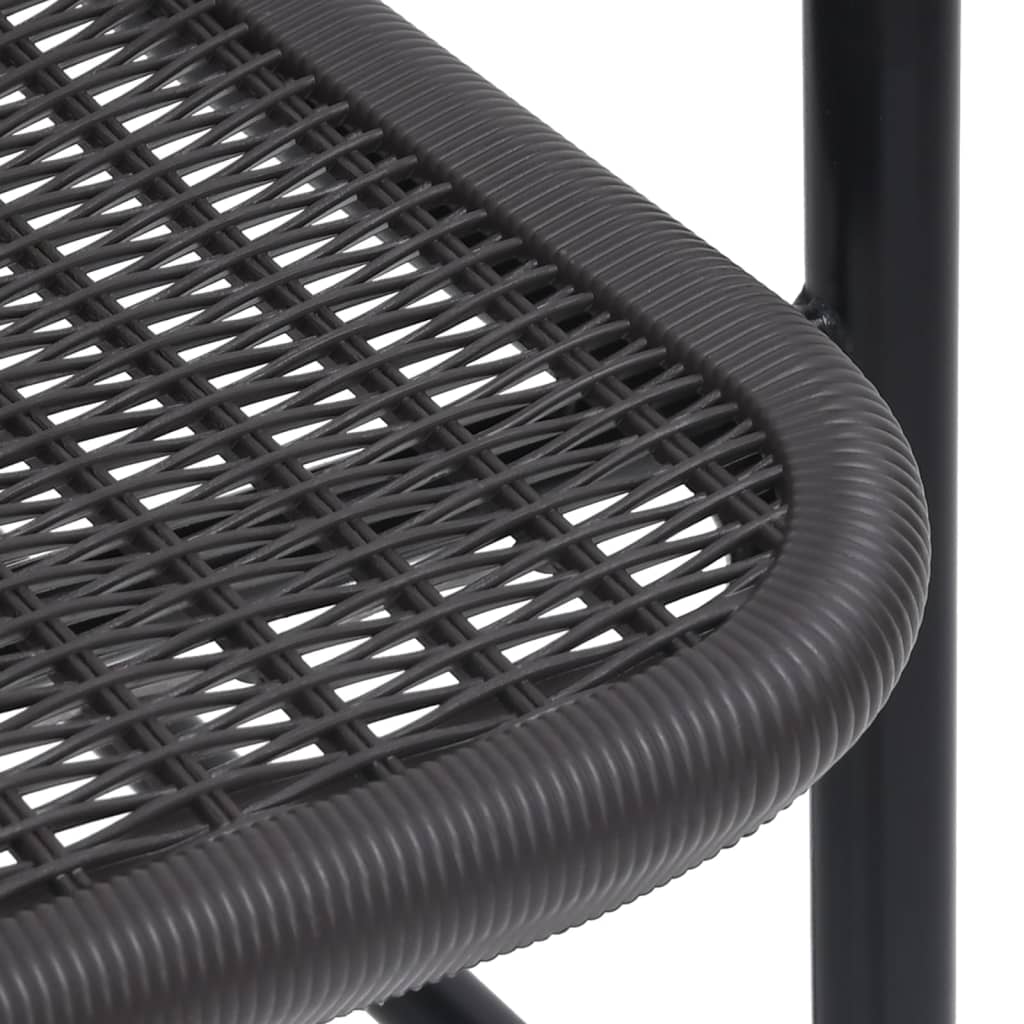 Garden Chairs 4 Pcs Plastic Rattan And Steel 110 Kg