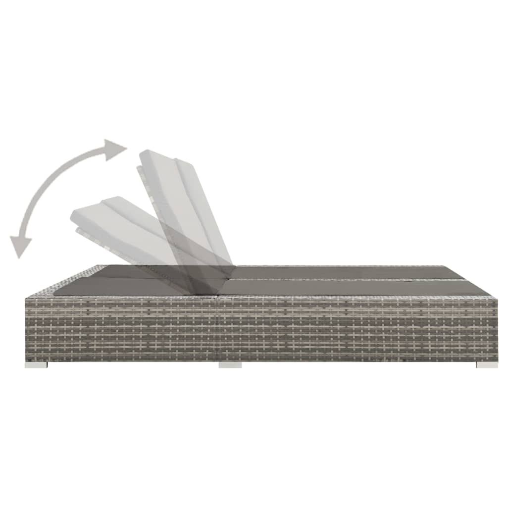 Double Sun Lounger Poly Rattan