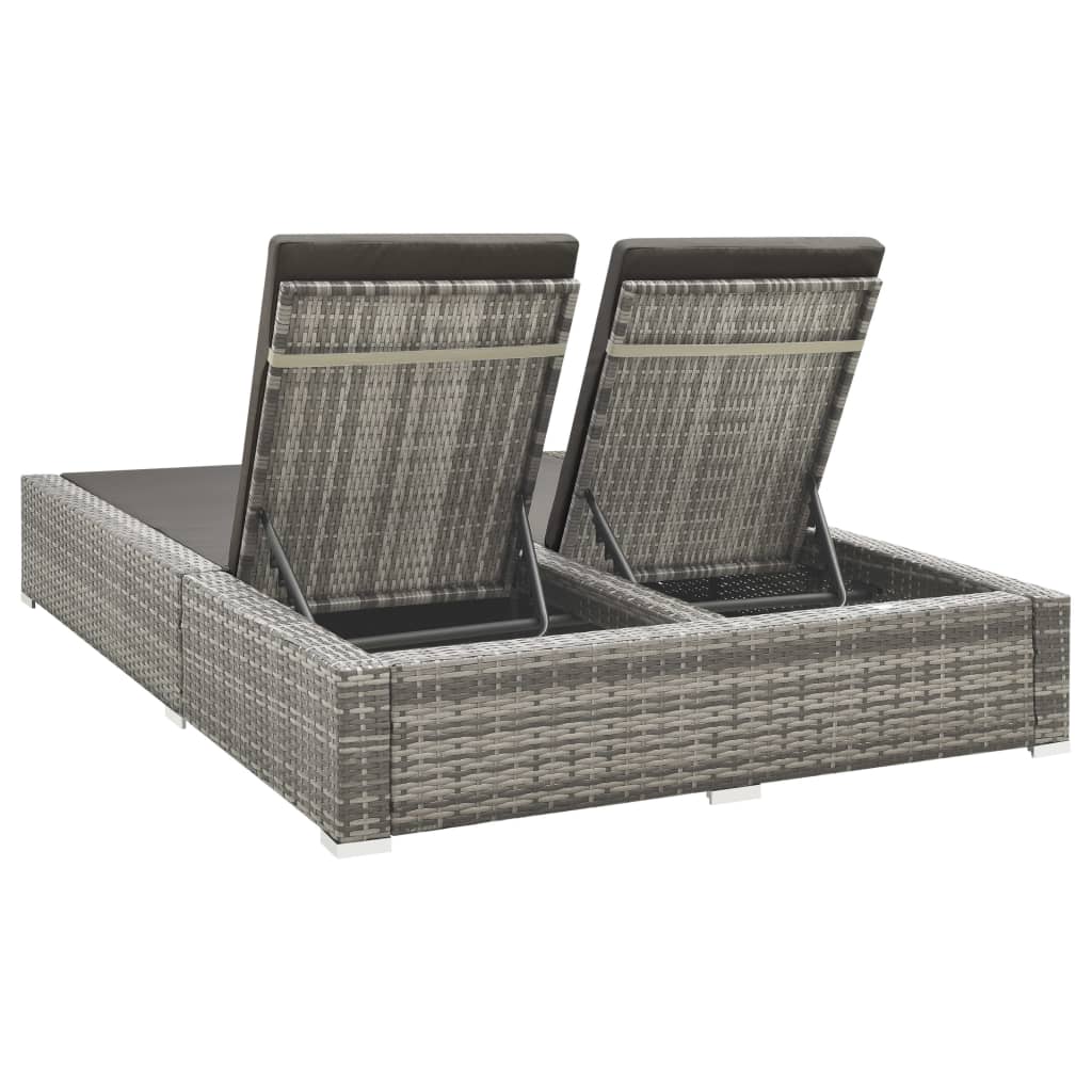 Double Sun Lounger Poly Rattan