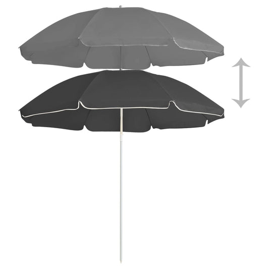 Garden Parasol With Steel Pole 180 Cm