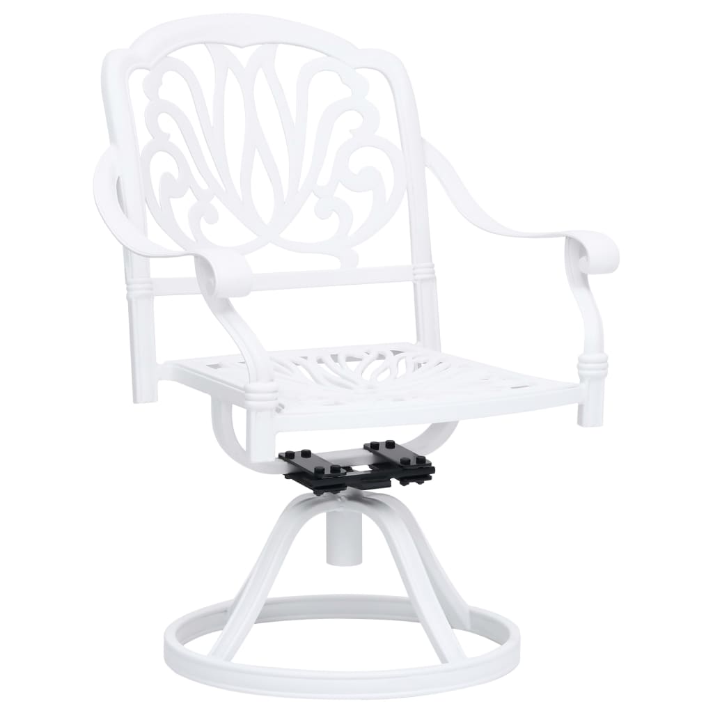 Swivel Garden Chairs 2 Pcs Cast Aluminium