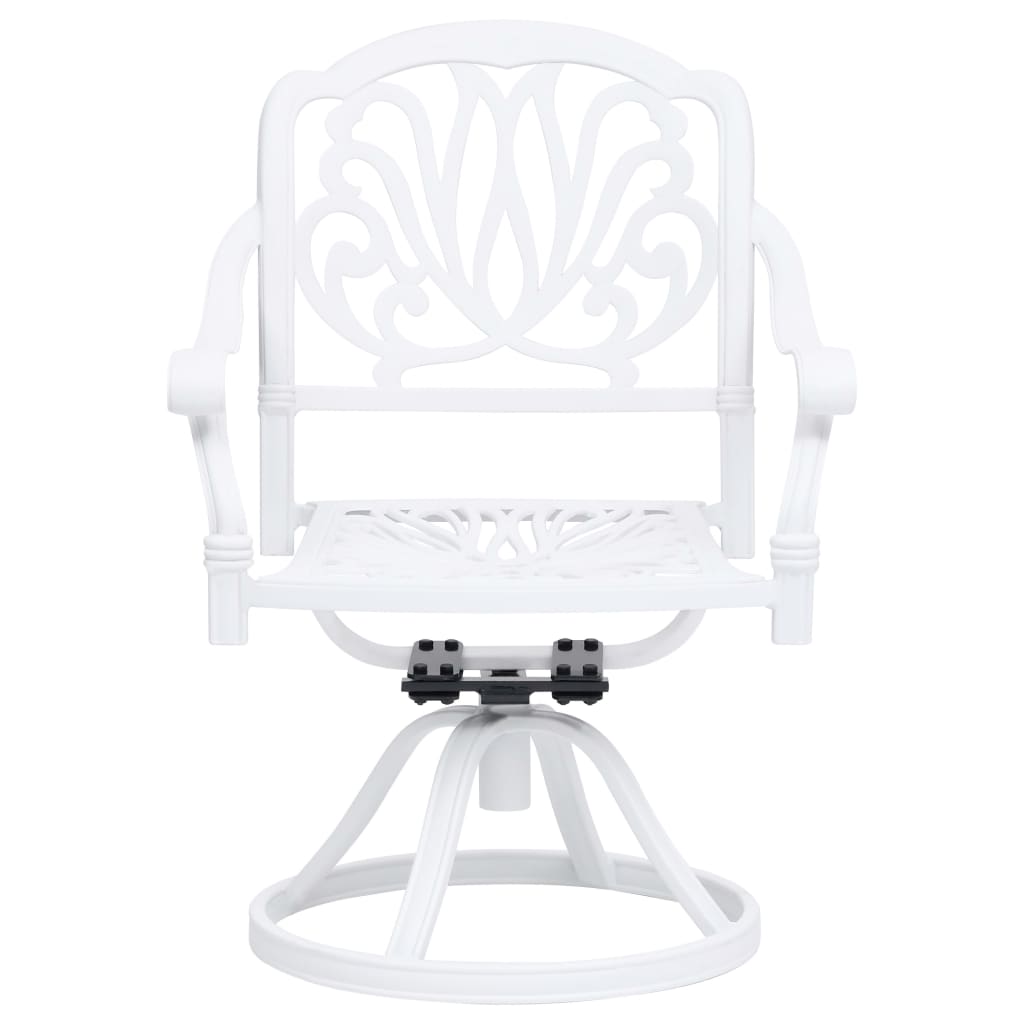 Swivel Garden Chairs 2 Pcs Cast Aluminium