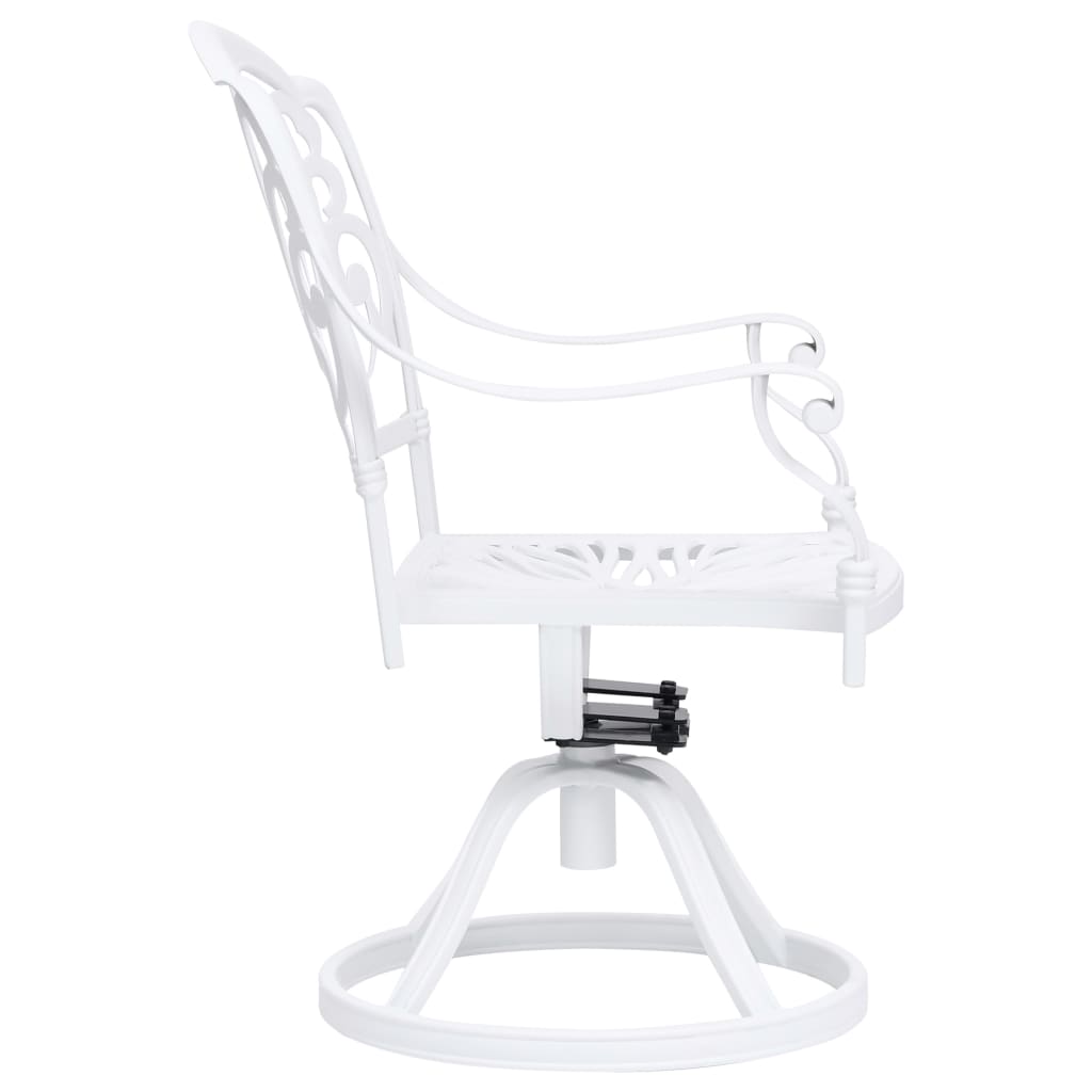 Swivel Garden Chairs 2 Pcs Cast Aluminium