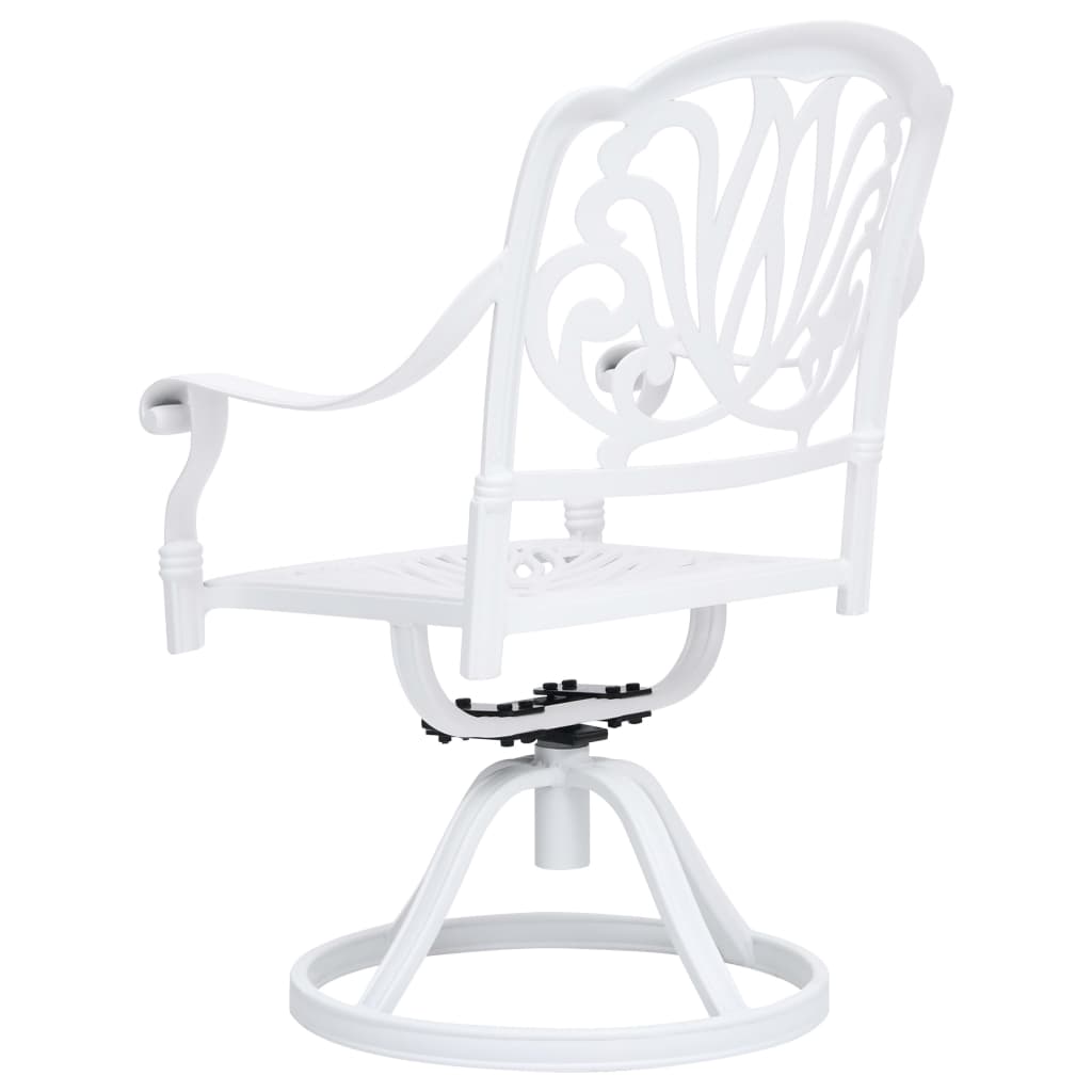 Swivel Garden Chairs 2 Pcs Cast Aluminium