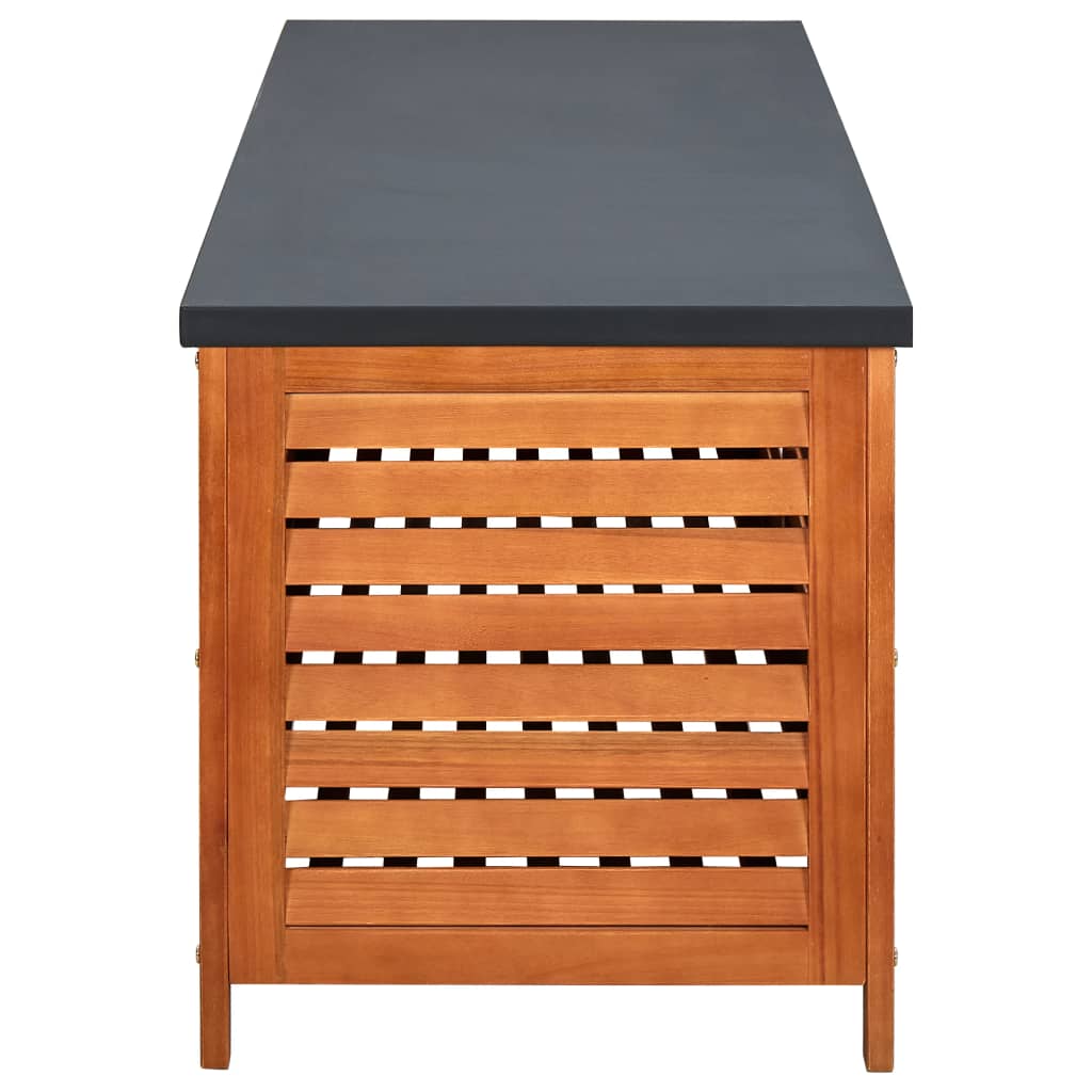 Garden Storage Box Solid Eucalyptus Wood