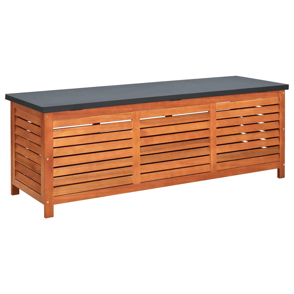 Garden Storage Box Solid Eucalyptus Wood