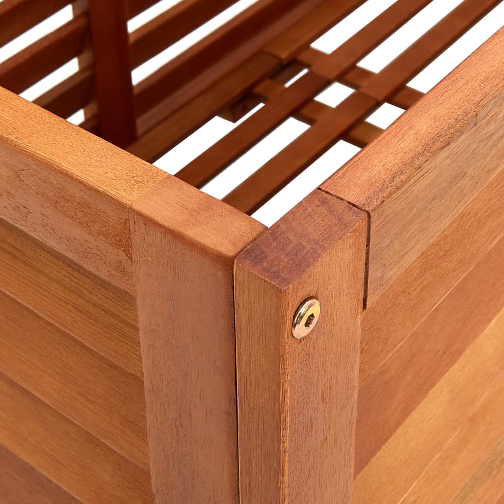 Garden Storage Box Solid Eucalyptus Wood