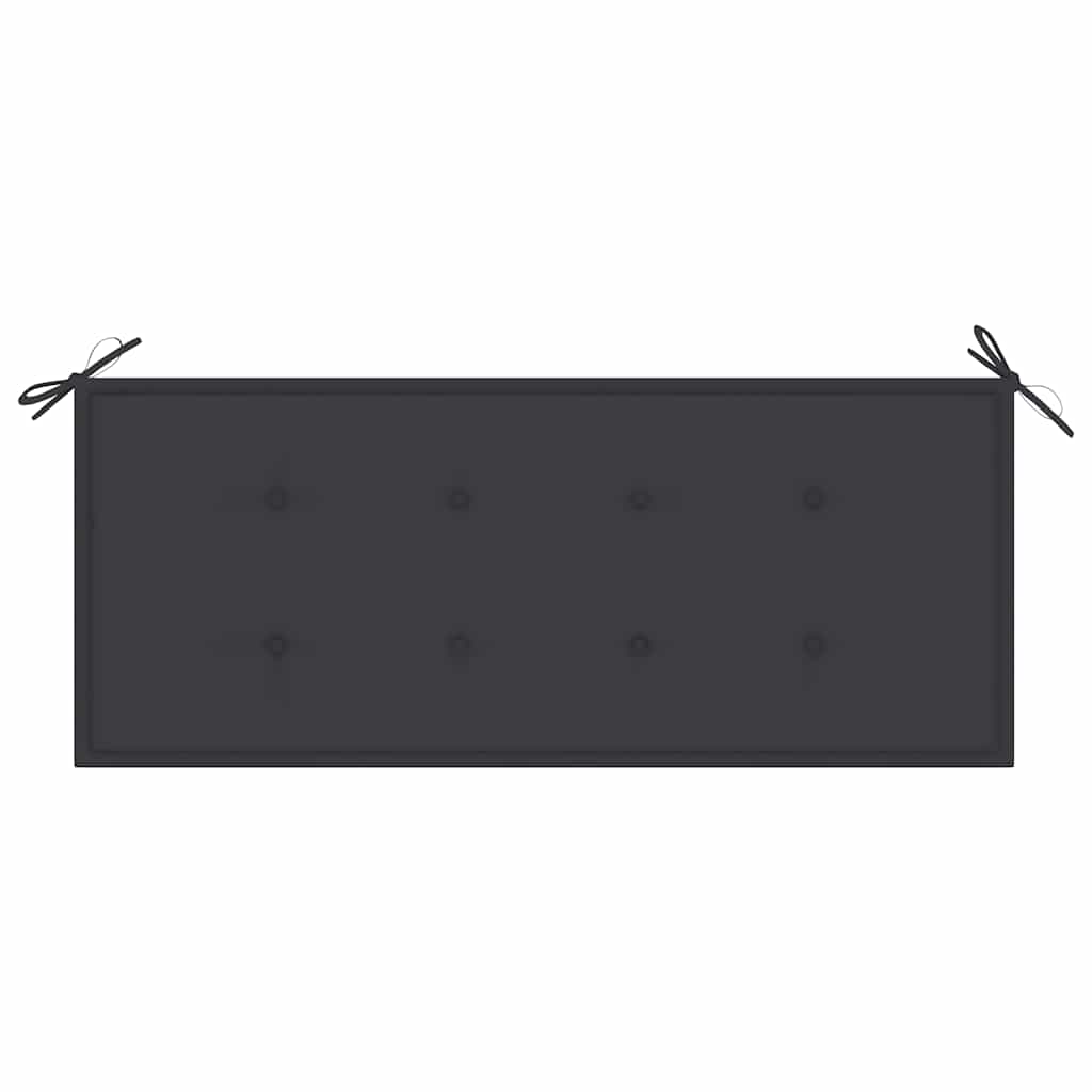 Folding Garden Bench With Cushion 118 Cm Bamboo