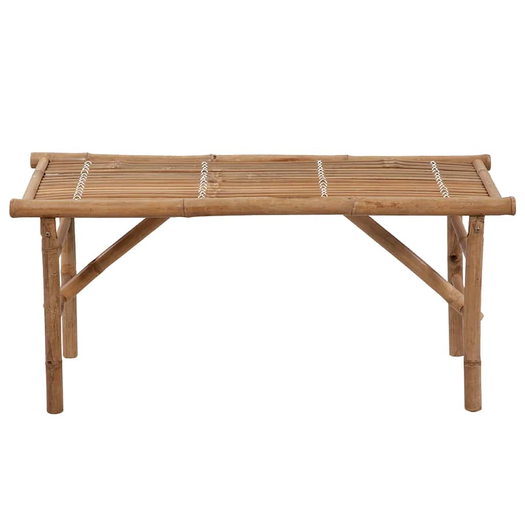 Folding Garden Bench With Cushion 118 Cm Bamboo