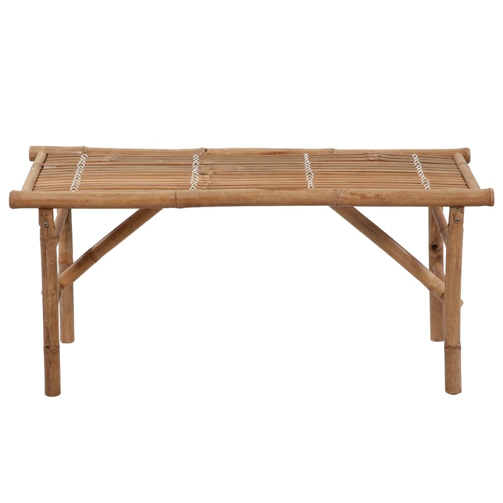 Folding Garden Bench With Cushion 118 Cm Bamboo