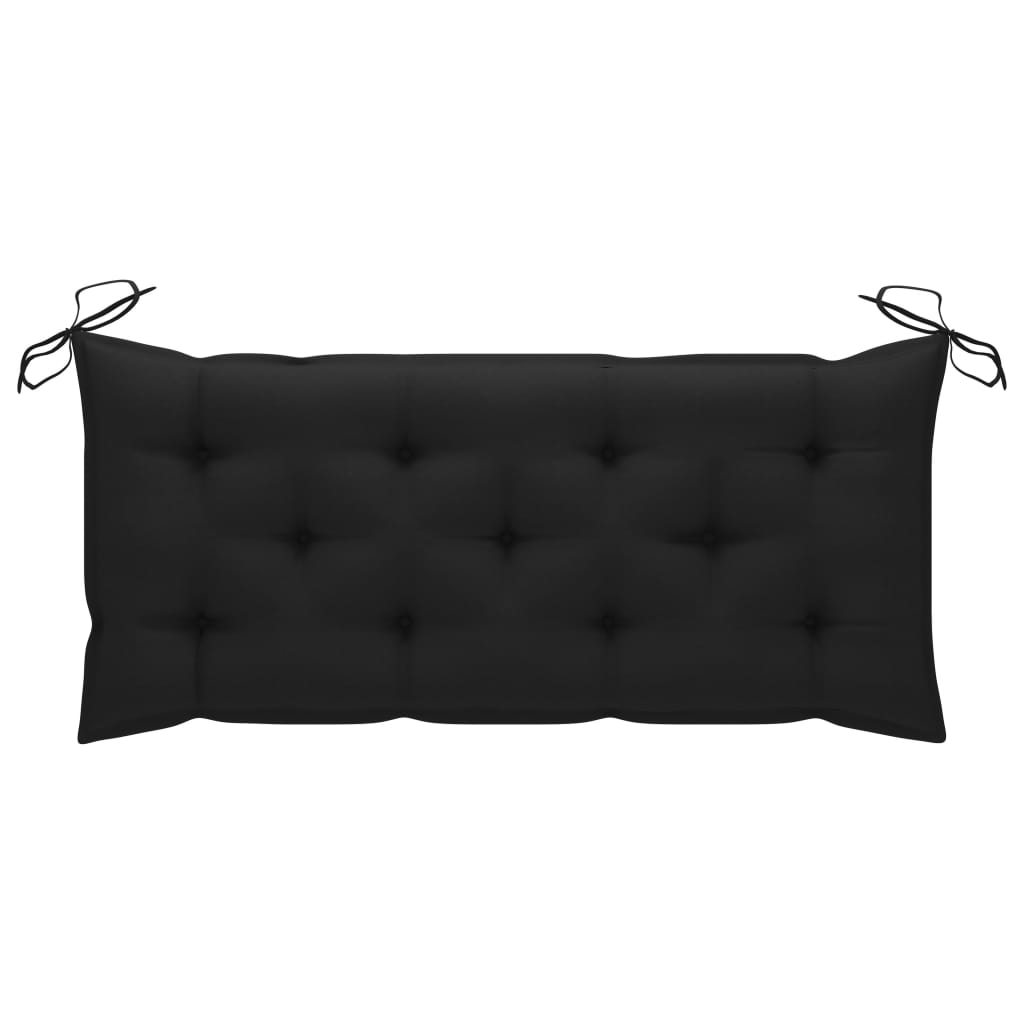 Folding Garden Bench With Cushion 118 Cm Bamboo
