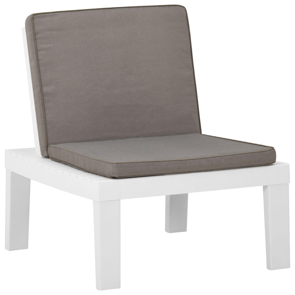 Garden Lounge Chairs With Cushions 2 Pcs Plastic