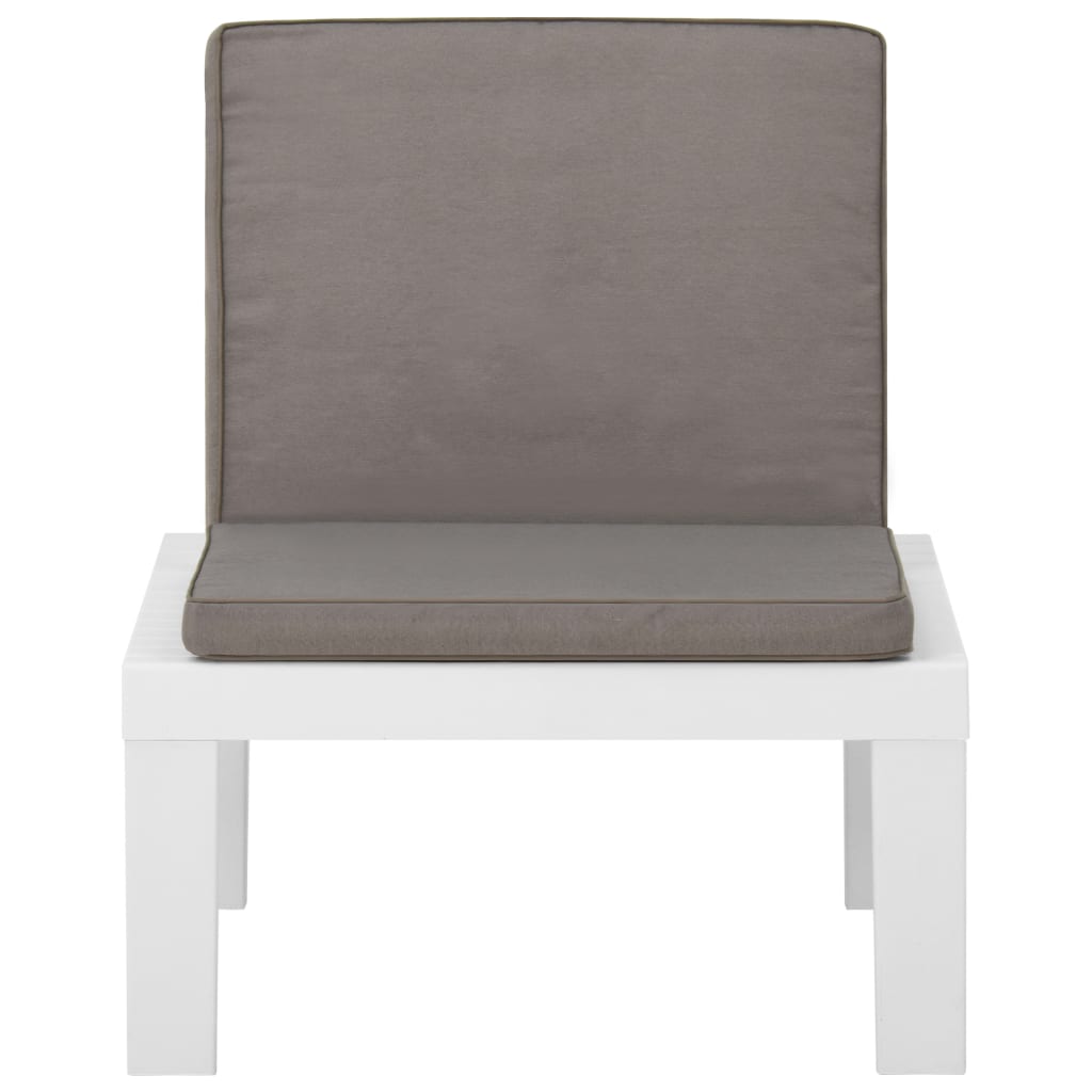 Garden Lounge Chairs With Cushions 2 Pcs Plastic