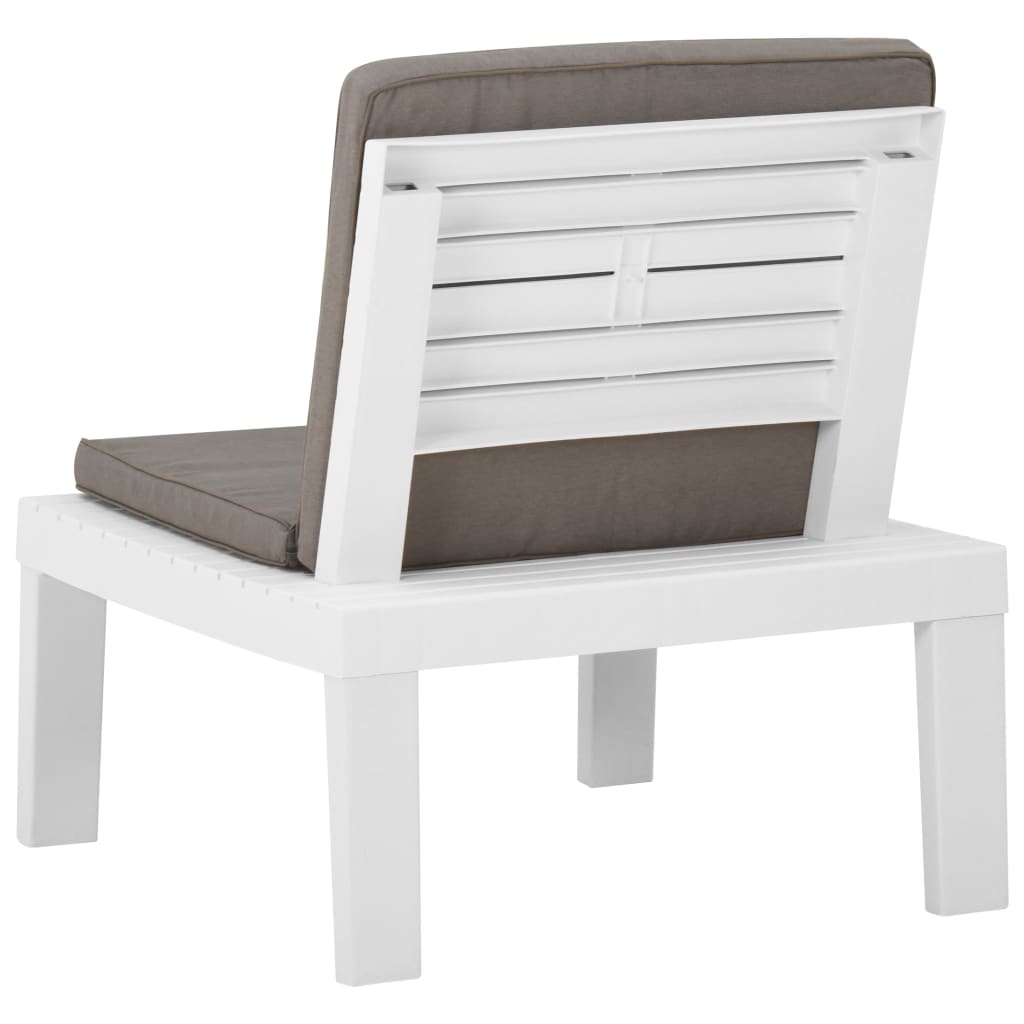 Garden Lounge Chairs With Cushions 2 Pcs Plastic