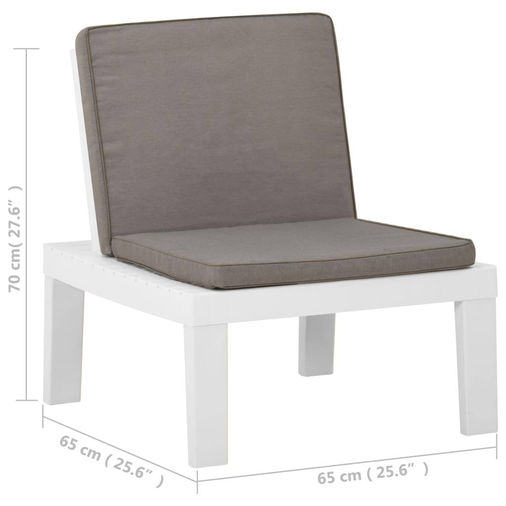 Garden Lounge Chair With Cushion Plastic