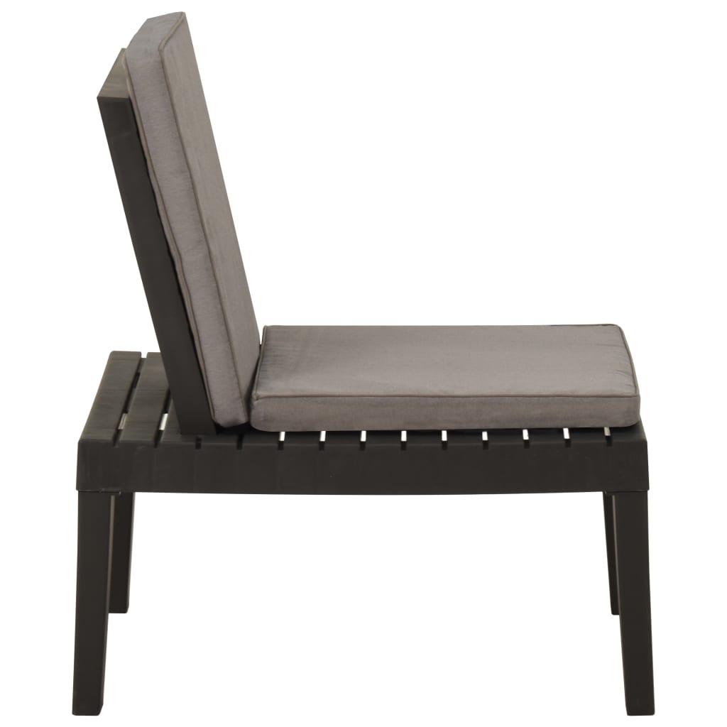 Garden Lounge Chair With Cushion Plastic