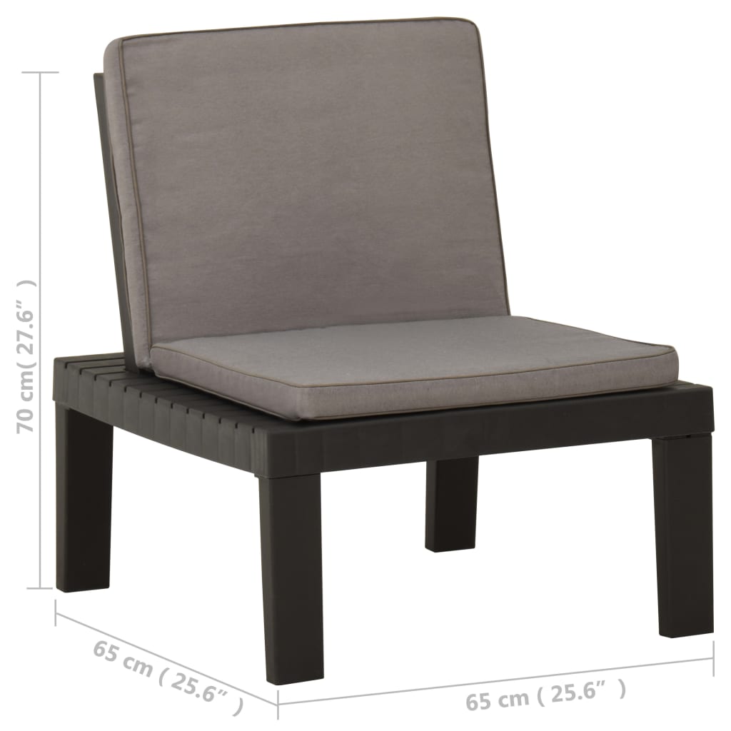 Garden Lounge Chair With Cushion Plastic