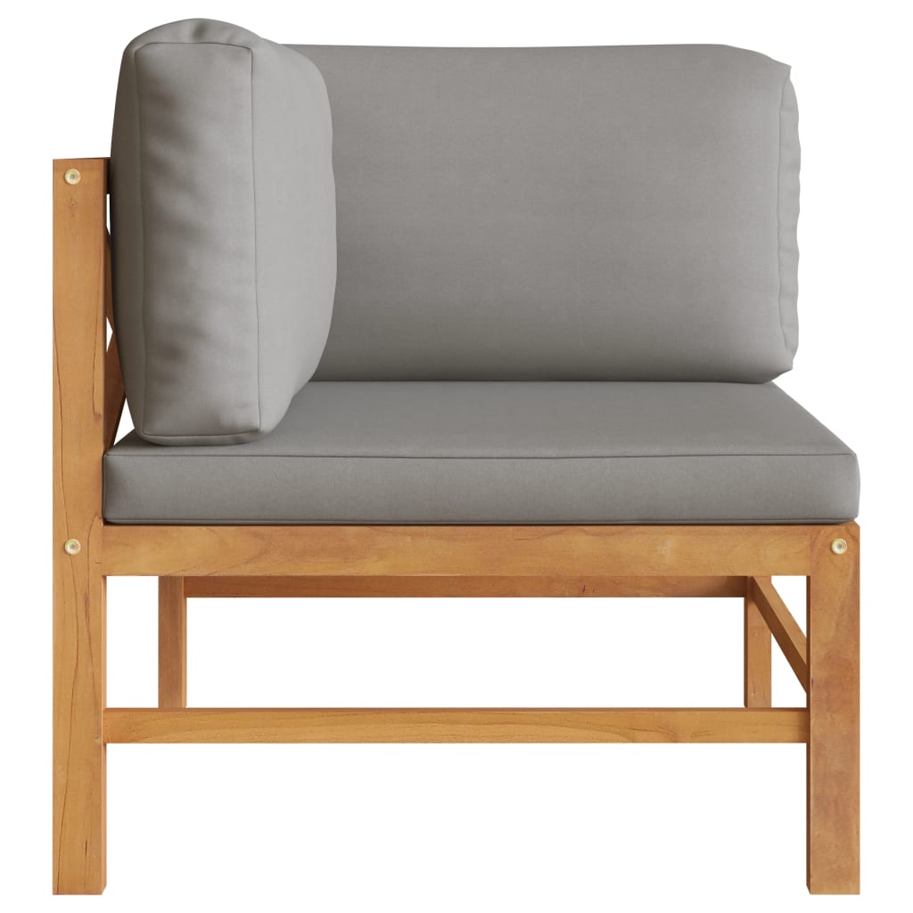 2-Seater Garden Bench With Dark Grey Cushions
