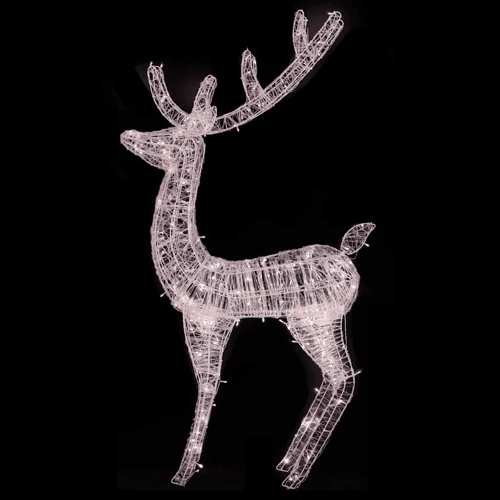 Xxl Acrylic Christmas Reindeer 250 Led 180 Cm Warm White