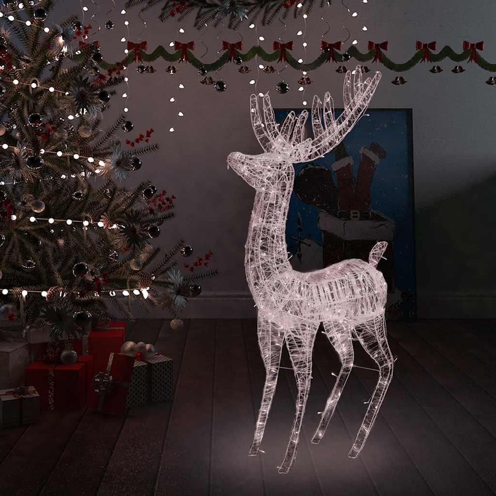 Xxl Acrylic Christmas Reindeer 250 Led 180 Cm Warm White