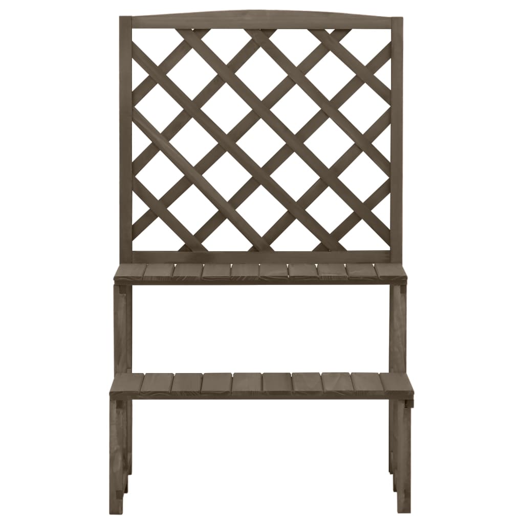 Plant Stand With Trellis 70X42X115 Cm Solid Fir Wood