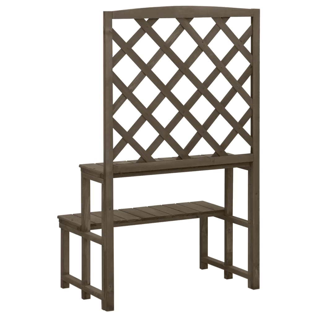 Plant Stand With Trellis 70X42X115 Cm Solid Fir Wood
