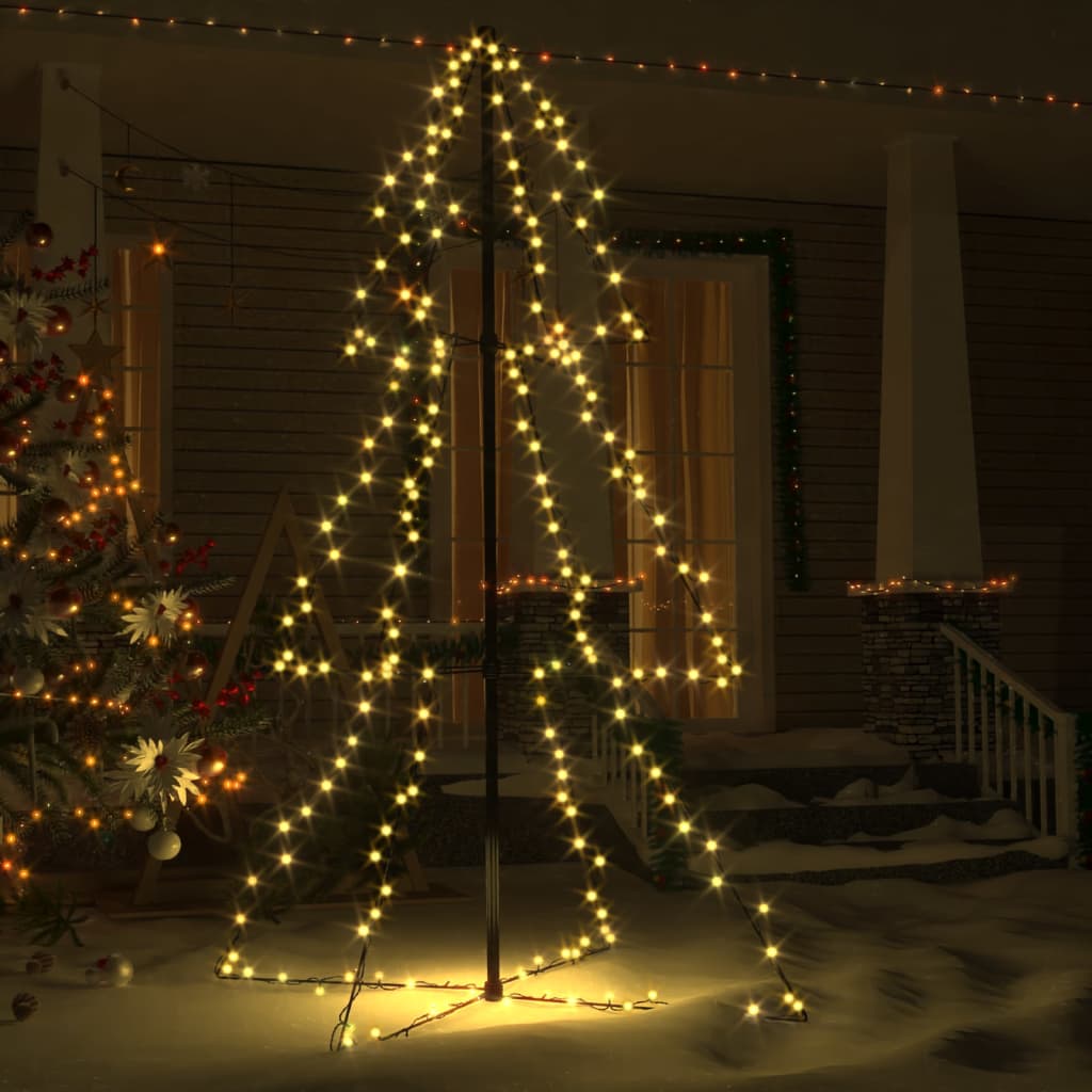 Christmas Cone Tree 200 Leds Indoor And Outdoor 98X150 Cm