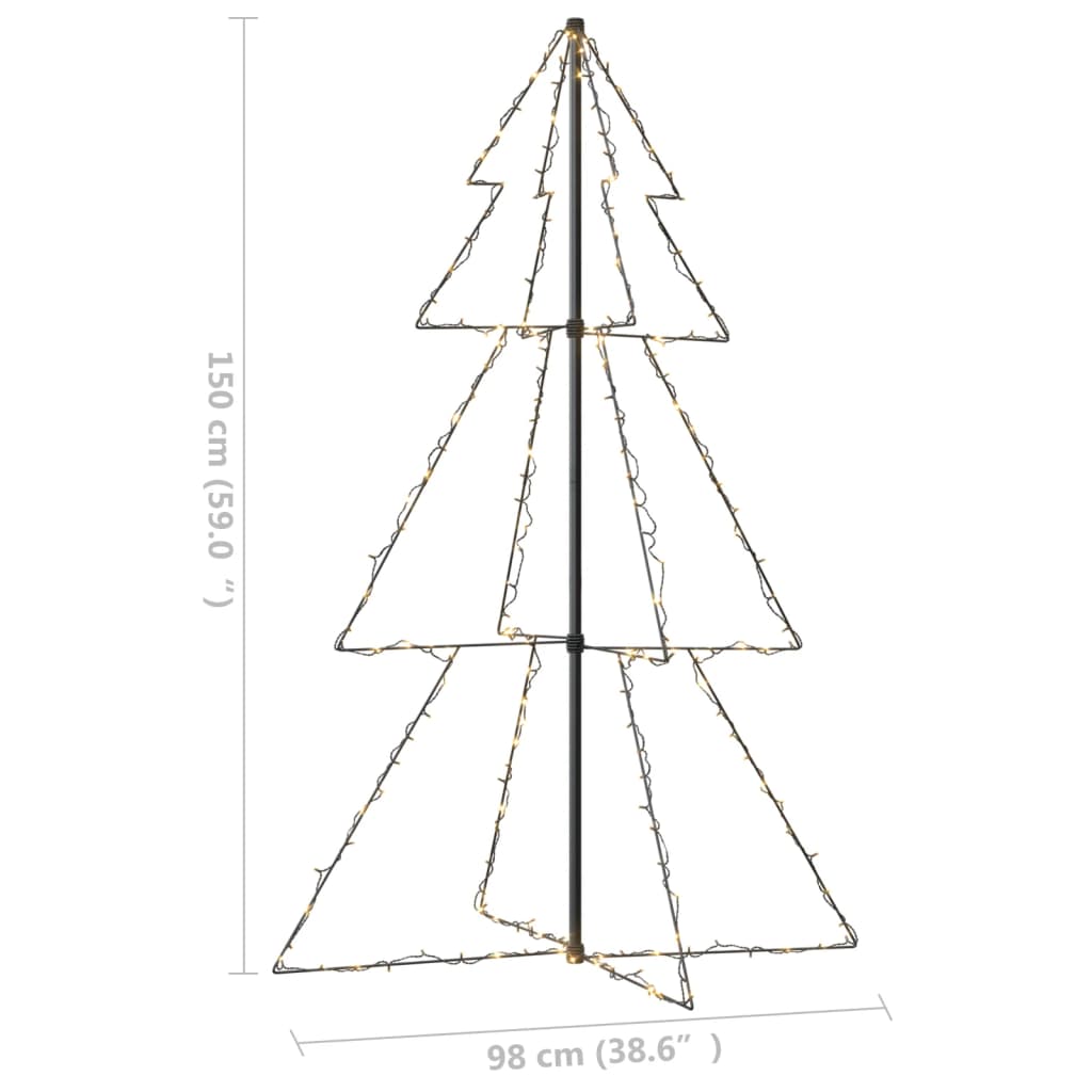 Christmas Cone Tree 200 Leds Indoor And Outdoor 98X150 Cm