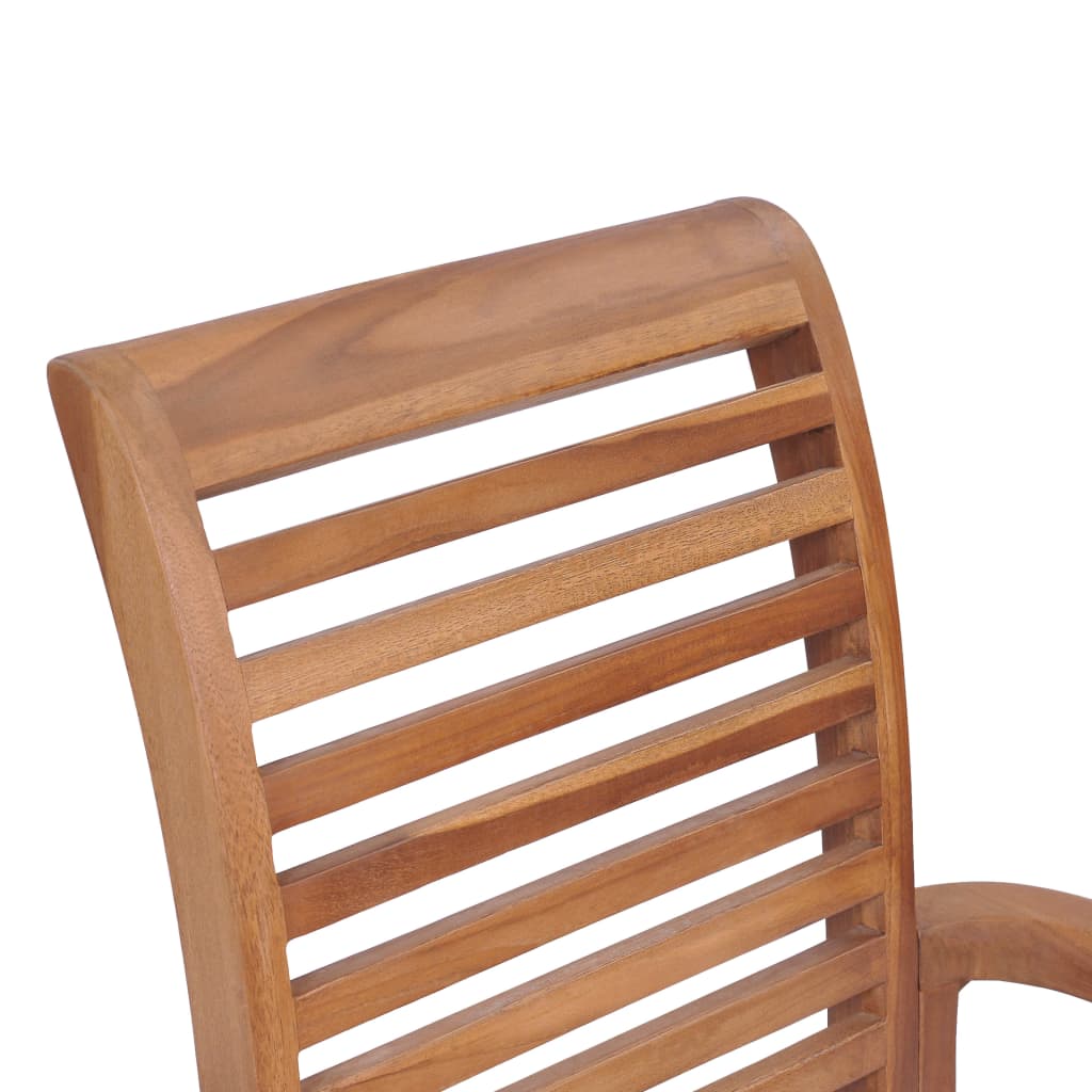 Dining Chairs 6 Pcs With Cushions Solid Teak Wood