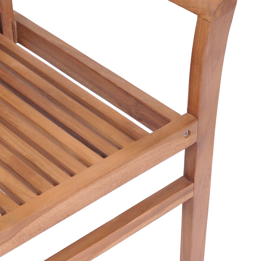 Dining Chairs 6 Pcs With Cushions Solid Teak Wood