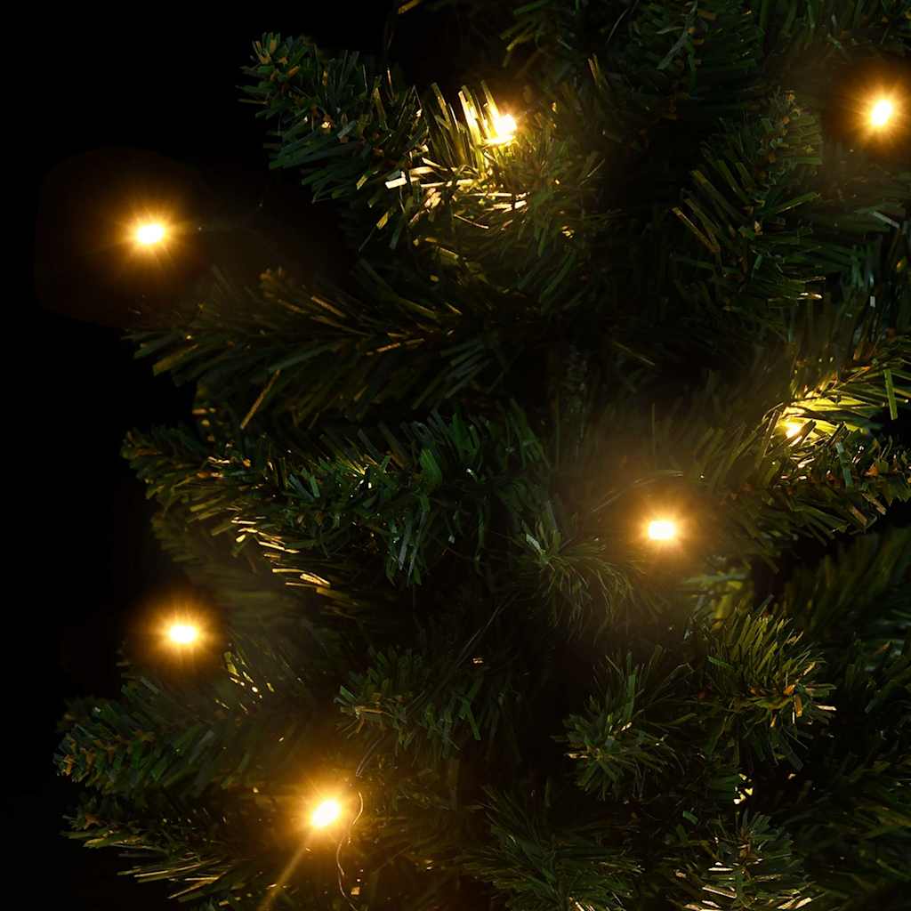 Artificial Pre-Lit Christmas Tree With Stands Green 90 Cm Pvc