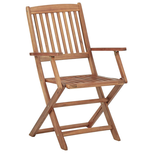 Folding Outdoor Chairs 6 Pcs Solid Acacia Wood